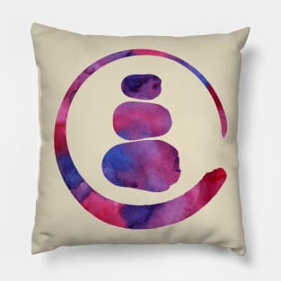 Zen Enso Circle and Zen stones Pillow