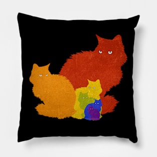 Rainbow cats Pillow