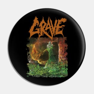 GRAVE – Into the Grave – Swedish Death Metal Band Pin