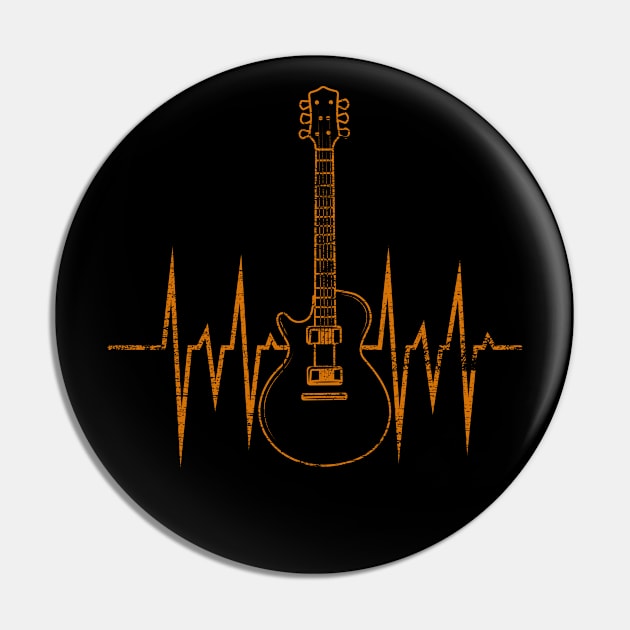 Guitar Heartbeat Guitarist Pin by ShirtsShirtsndmoreShirts