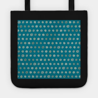 Watercolour dot to dot in teal Tote