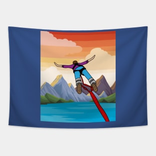 Bungee Jumping Jump To Freedom Tapestry