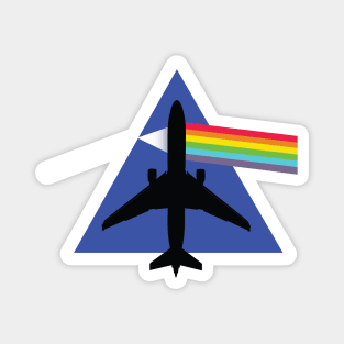 Airplane Rainbow Shine Design Magnet