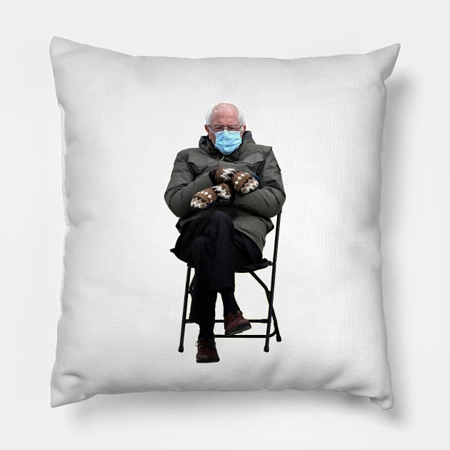 Bernie Sanders Meme Pillow by FlashmanBiscuit