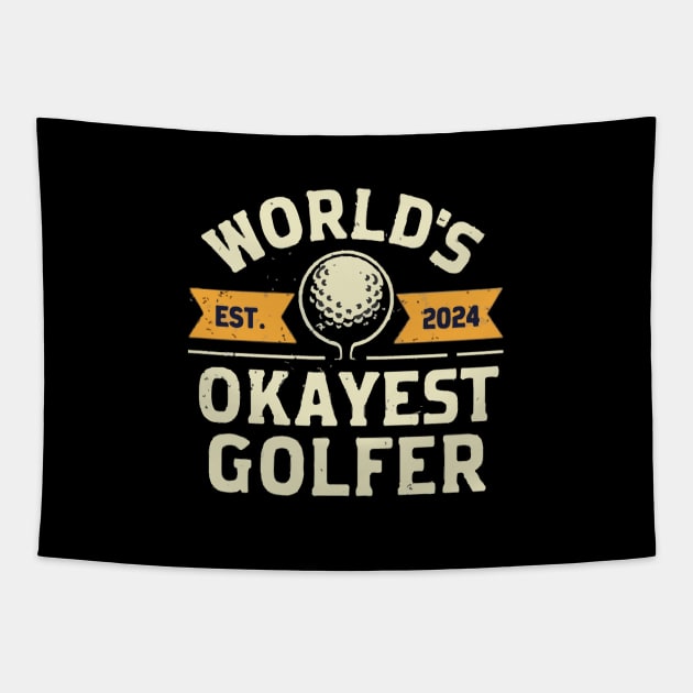 Worlds Okayest Golfer Tapestry by Coolthings