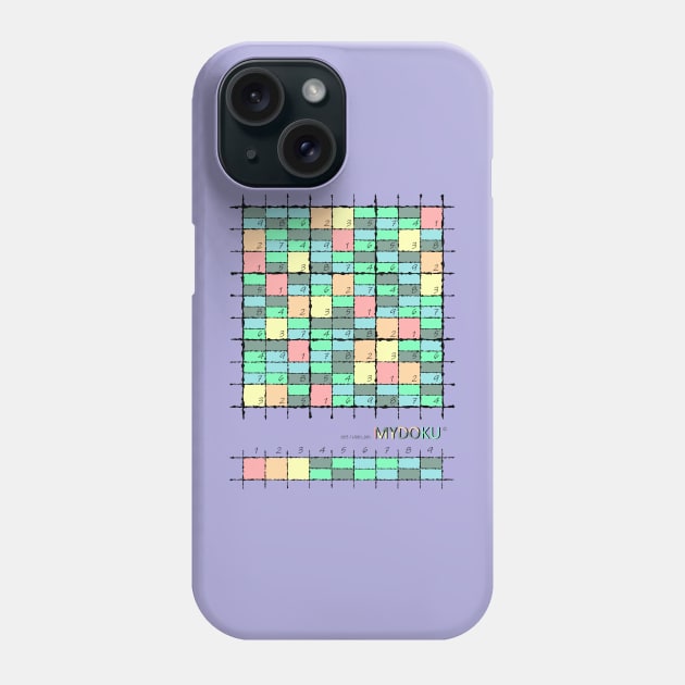 Mydoku_003_H001_001_F: Sudoku, Sudoku coloring, logic, logic puzzle, holiday puzzle, fun, away from screen Phone Case by Mydoku