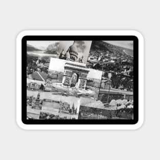 Old black and white postcards - 1 Magnet