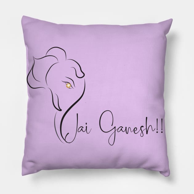 Jai Ganesh Pillow by emma17