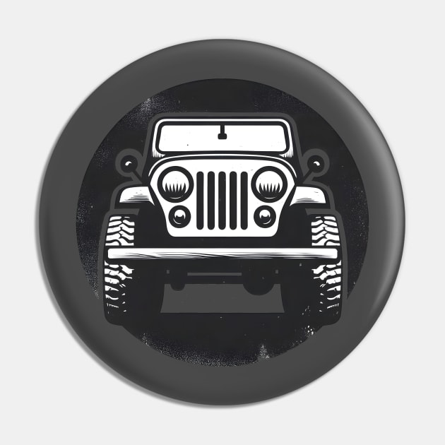 Jeep CJ Weathered Circle Logo Pin by Syntheous