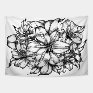 Lilies Bouquet Tapestry