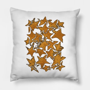 Orange Stars Pattern Pillow