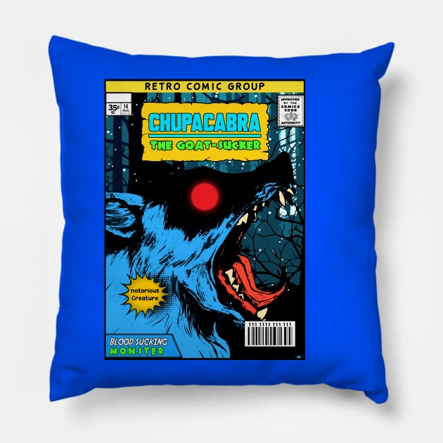 CHUPACABRA COMIC Pillow by theanomalius_merch