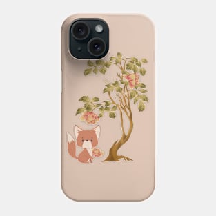 Little fox and camellia tree Phone Case