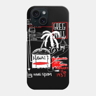 Big Wave Hawaii Doodle White Phone Case