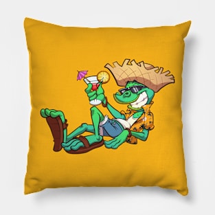 Vacation iguana Pillow