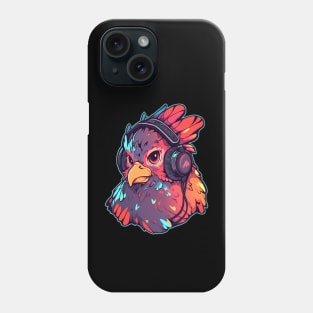 Chicken Headphones Phone Case