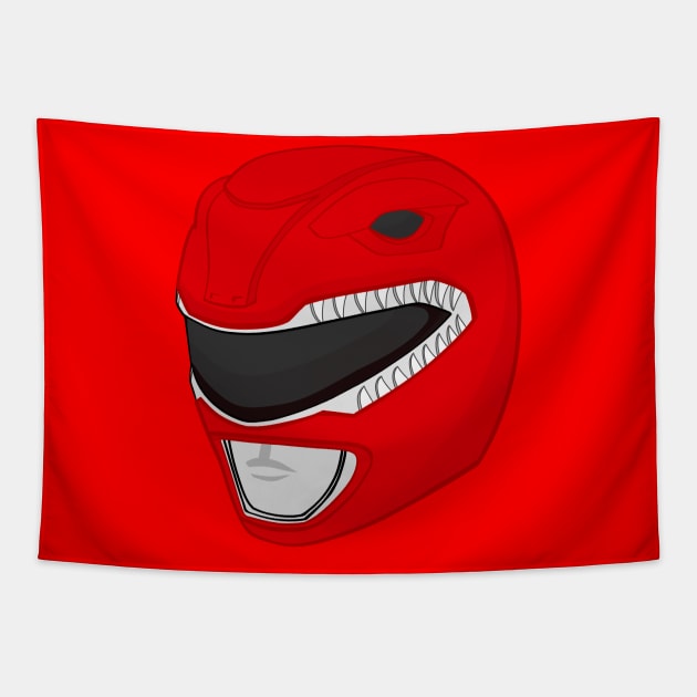 MMPR Red Ranger Inspired Helmet Tapestry by ChasingDesigns