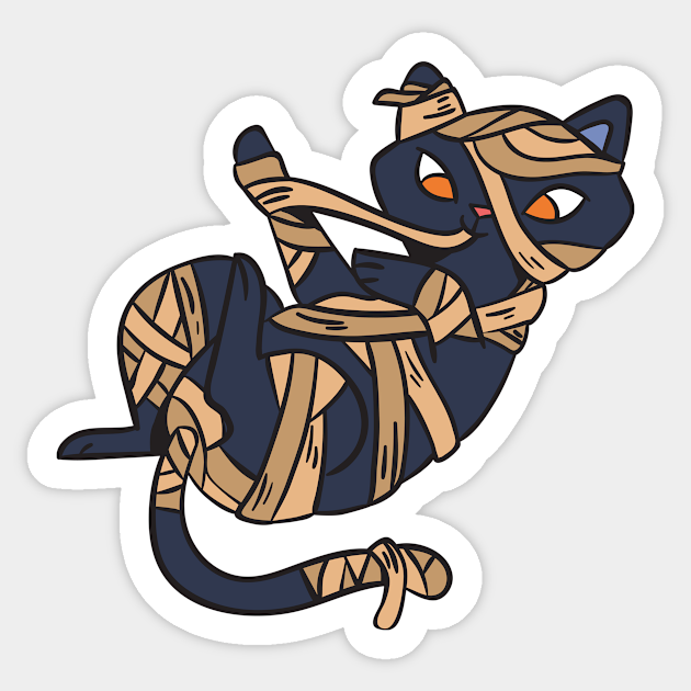 Mummy Cat // Cute Halloween Drawing - Mummy Cat - Sticker | TeePublic Mummy Cat // Cute Halloween Drawing - Mummy Cat - Sticker | TeePublic