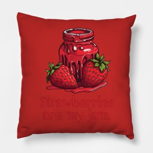 Strawberries are My Jam Pillow