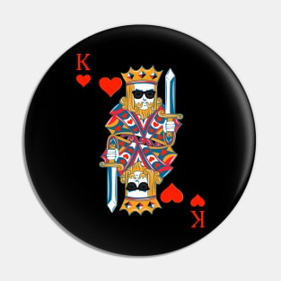 King of Hearts Poker Card Pin