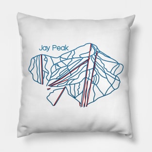 Jay Peak Trail Map Pillow