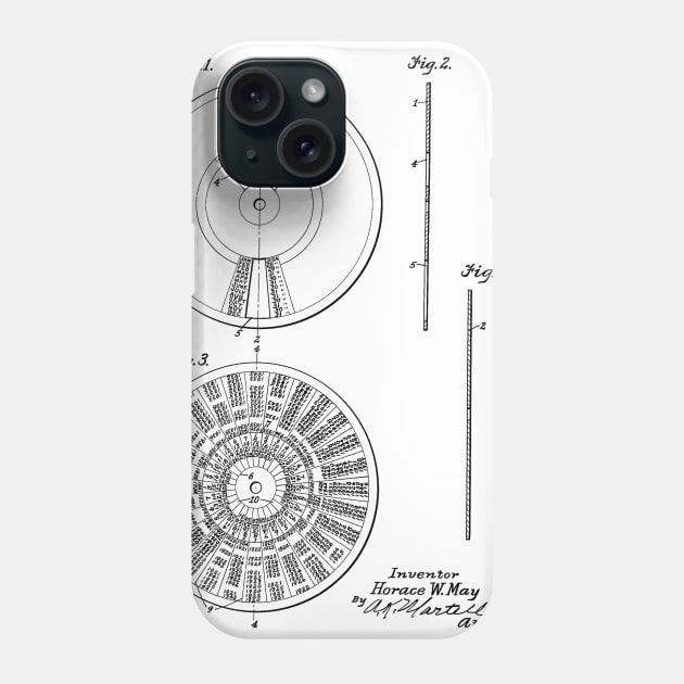 Perpetual Calendar Vintage Patent Hand Drawing Phone Case by TheYoungDesigns