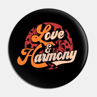 Love and Harmony typopgraphy colors hearts swirls Pin