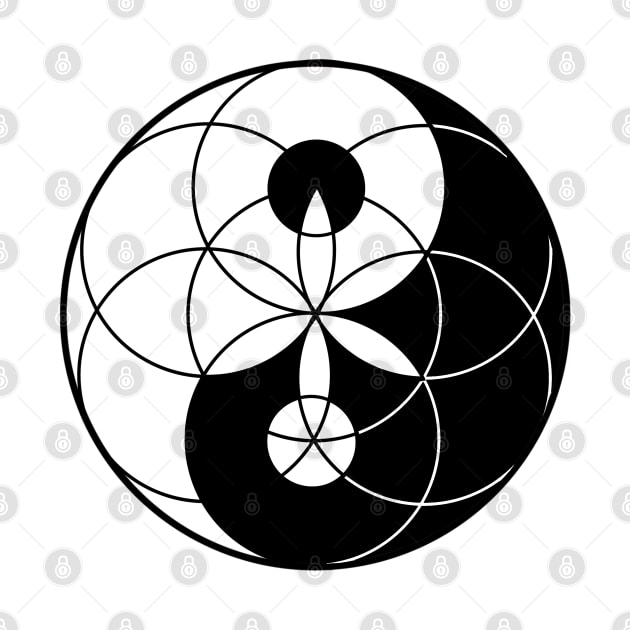 Yin yang sacred geometry by Mystic Groove Goods