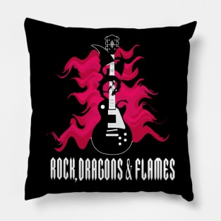 Rock, Dragons and Flames Pillow