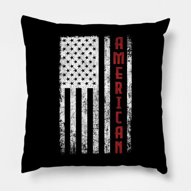 Vintage American Flag Pillow by goodest9