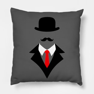 Vintage man in hat Pillow