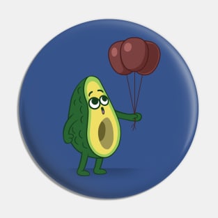 Avocado with balloons Pin