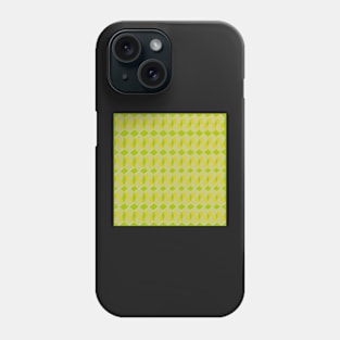 graphic with green background and yellow and beige Phone Case