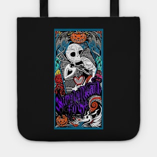 Simply Meant To Be Jack and Sally, the nightmare before Christmas, jack skellington, halloween, pumpkin king Tote