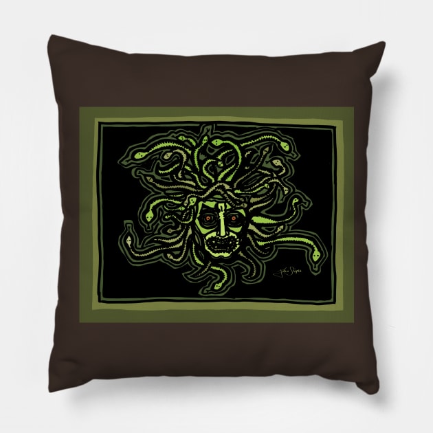 Medusa Pillow by JSnipe