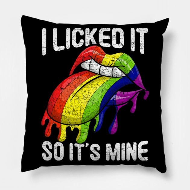 Lesbian Rainbow Flag Gay Pride Month Lgbt Pillow by hony.white