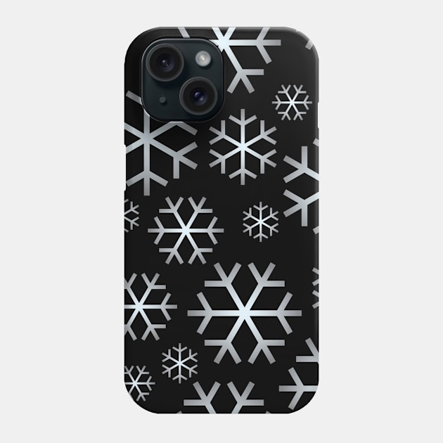 White Christmas Snowflakes Pattern Phone Case by inotyler