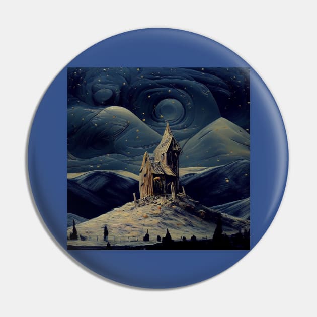 Starry Night Above The Shrieking Shack Pin by Grassroots Green