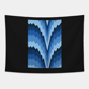 Bargello flame stitch scallops blue Tapestry