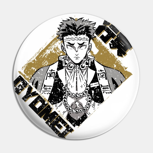 DEMON SLAYER: GYOMEI HIMEJIMA (GRUNGE STYLE) Pin by FunGangStore