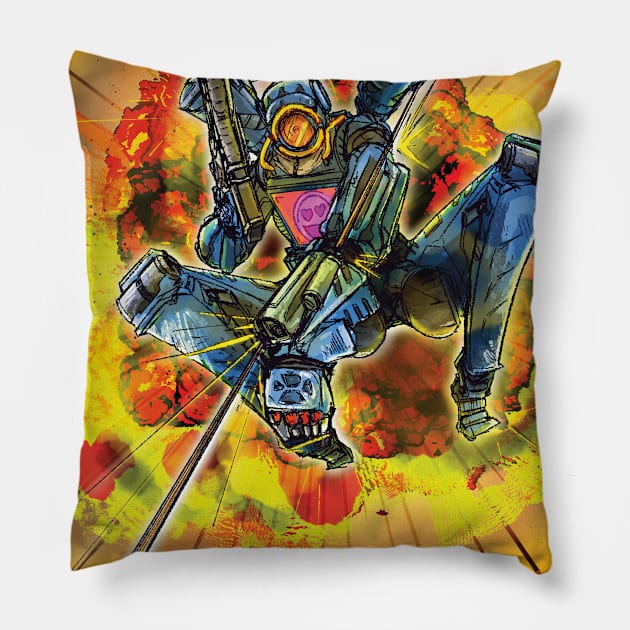 Cool Robots Don't Look at Explosions (Pathfinder) Pillow by Harrison2142