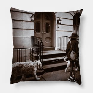 Brooklyn Heights Street Vintage New York City Pillow