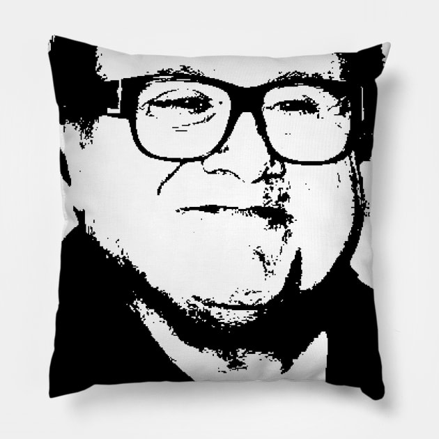 Danny DeVito Pop Art Portrait Pillow by phatvo