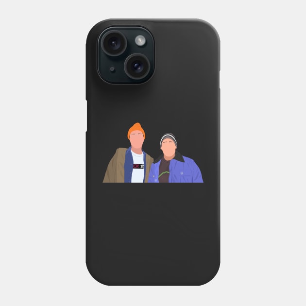 Office Michael and Dwight Straight Outta Lazy Scranton Rap Meme Fan Art Phone Case by senaeksi