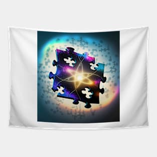 ATOM THE ULTIMATE PUZZLE PIECE Tapestry