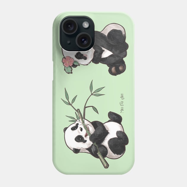 Mili Fay’s Baby Pandas Phone Case by Mili Fay Art