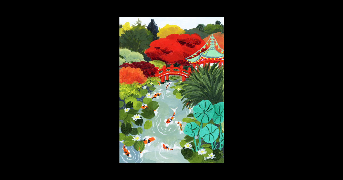 Japanese Garden Japanese Garden Sticker TeePublic