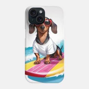 Surfing Dachshund Phone Case