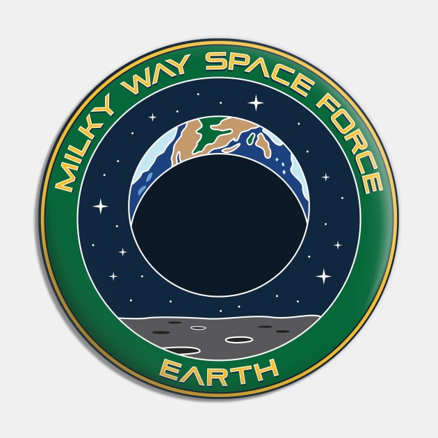 Milky Way Space Force Series - Earth Pin by The Antlered Wolf