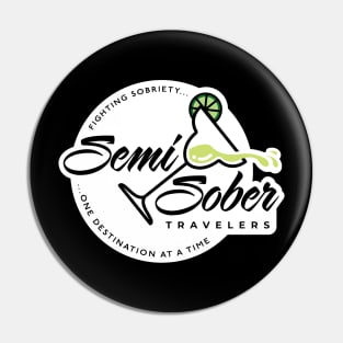 Original Semi-Sober Travelers Margarita design with solid background Pin